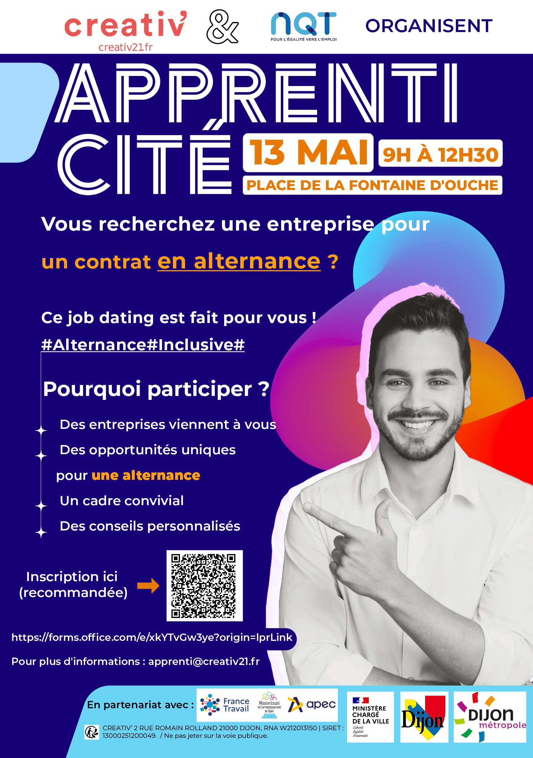 Job Dating “Apprenti Cité” le 13 mai : une matinée pour décrocher ton alternance !