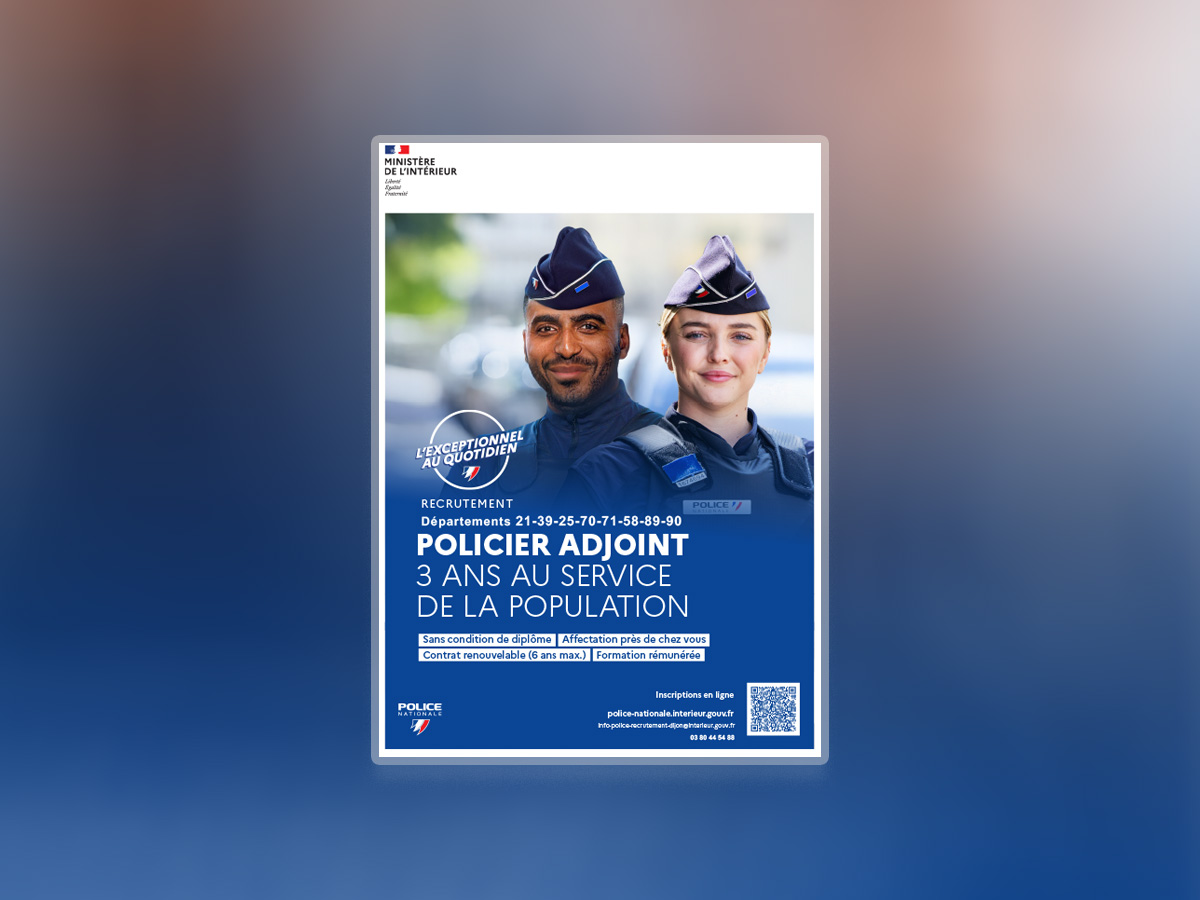 Concours de Policier Adjoint ouvert en Bourgogne-Franche-Comté