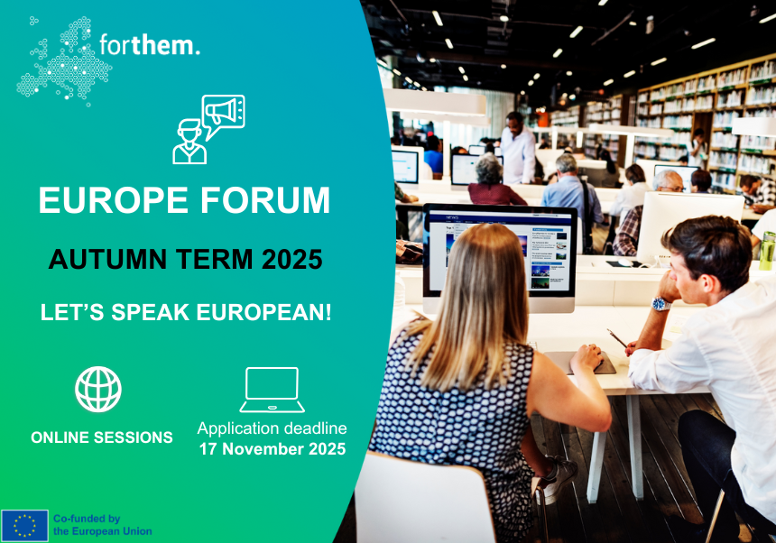 EUROPE FORUM Autumn term 2025 – LET’S SPEAK EUROPEAN! – FORTHEM