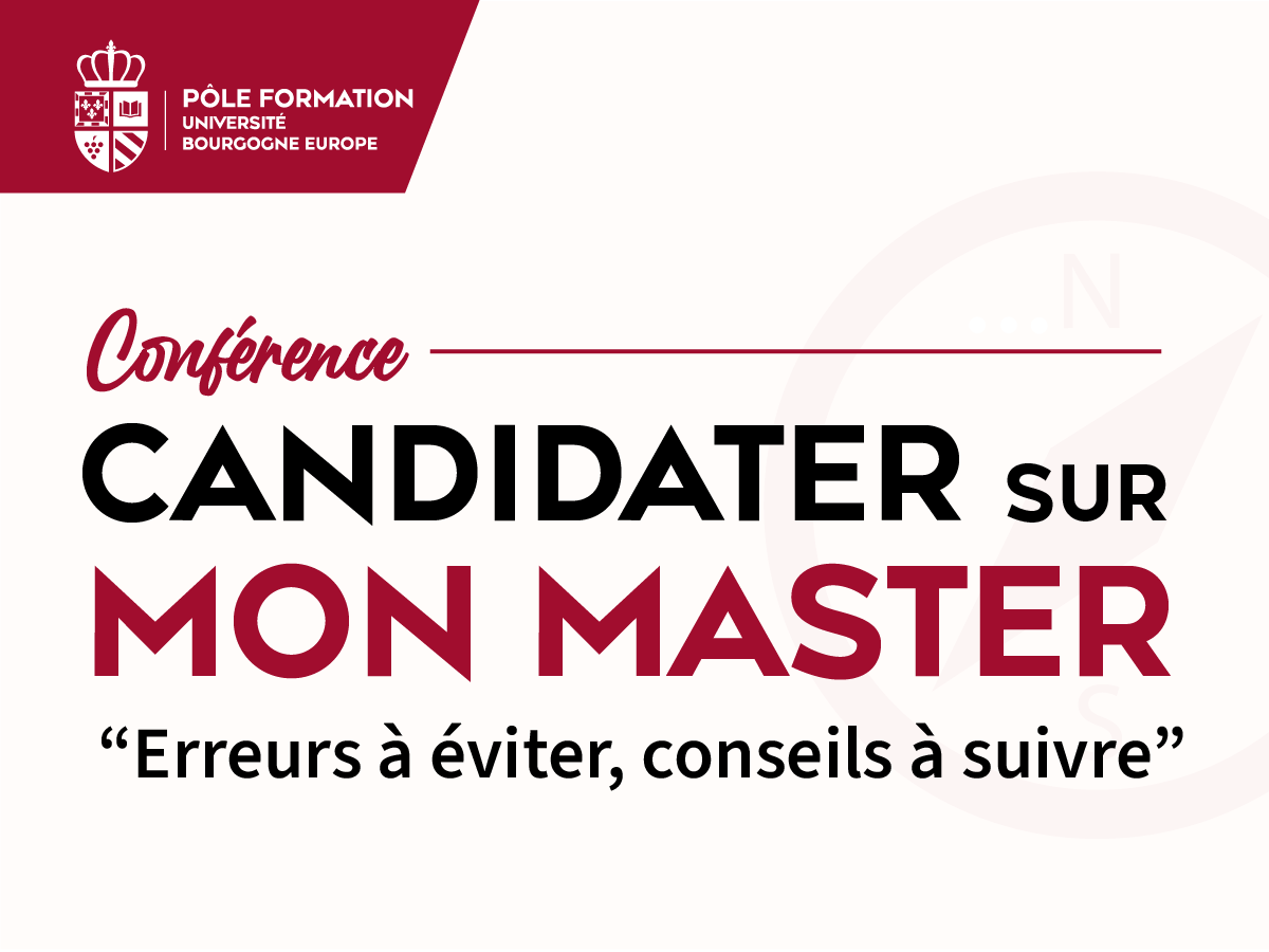 Conférence « Candidater sur Mon Master » · Mardi 24 février