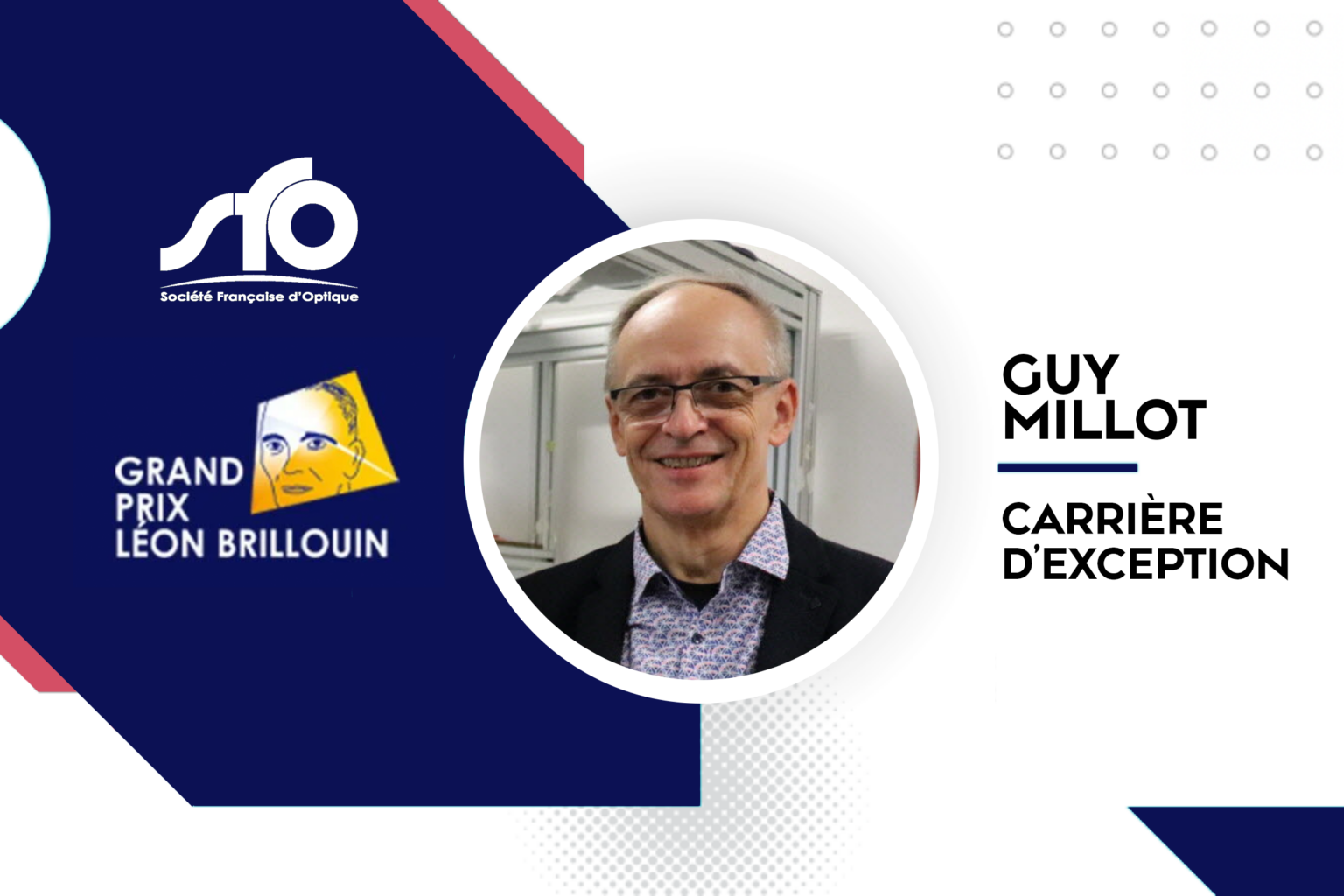 Guy Millot reçoit le Grand Prix Léon Brillouin 2026 de la Société Française d’Optique
