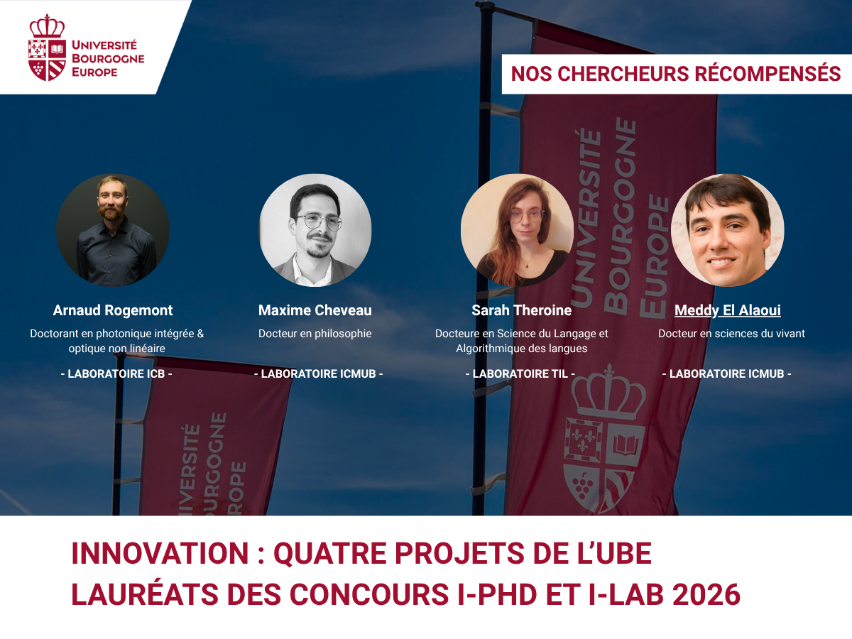 Concours d’innovation i-PhD et i-Lab 2026 : six projets Deeptech récompensés en Bourgogne-Franche-Comté dont 4 de l&rsquo;UBE