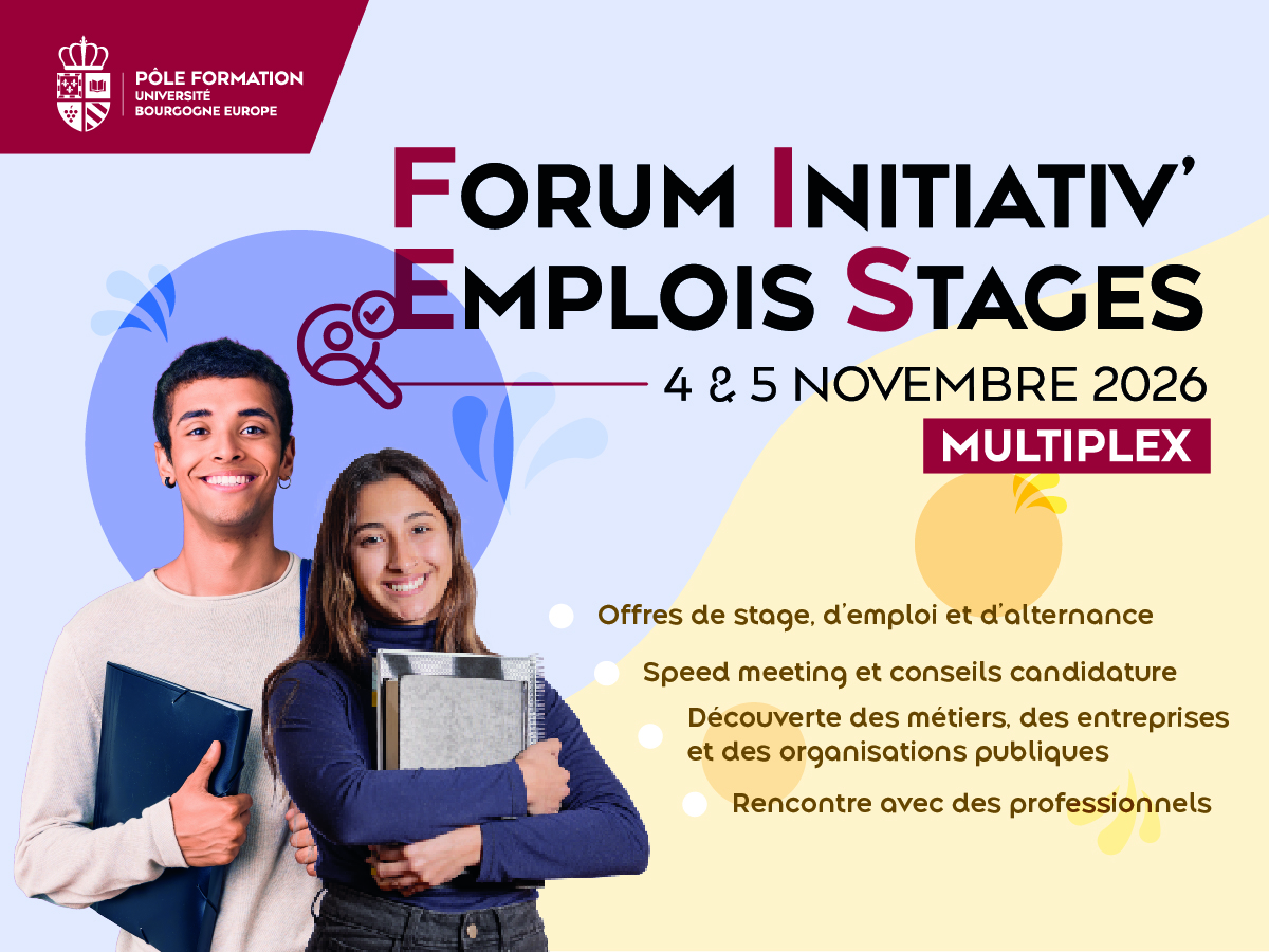 Forum Initiativ’ Emplois Stages : Rencontre ton futur parcours professionnel le 4 et 5 novembre !